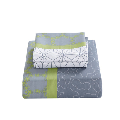 Serene 5pc 100% Cotton Bedding Set: Duvet Cover, Two Pillowcases and Two Pillow Shams