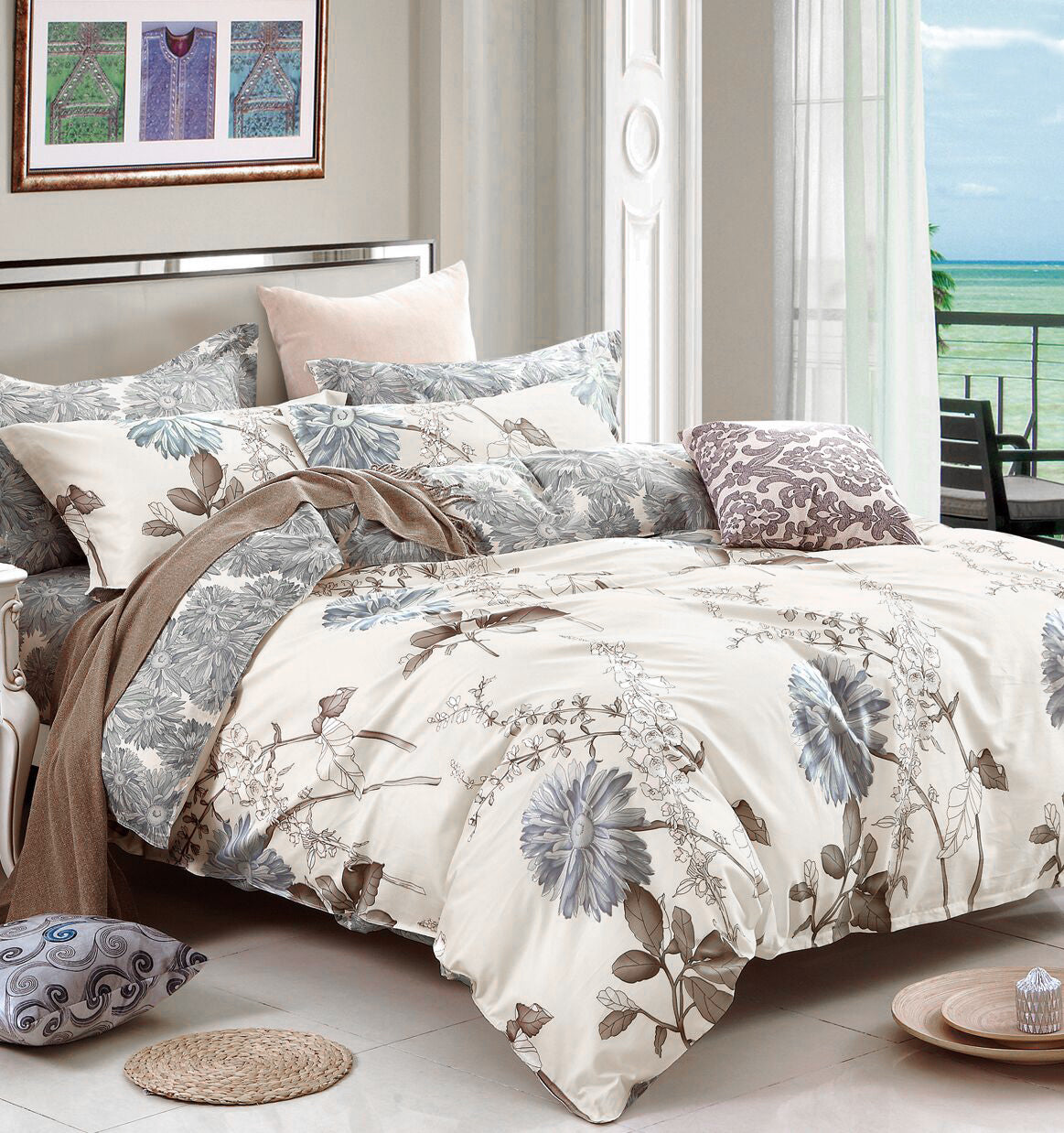 Swanson Beddings Daisy Floral Comforter Set: Comforter and and