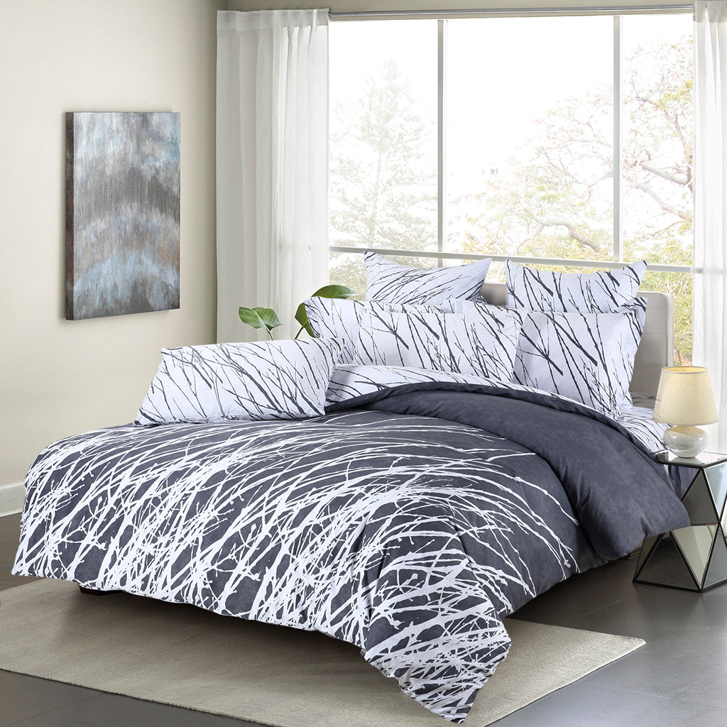 Bulk 10 Sets of Swanson Beddings Gray Tree Branches Duvet Cover Set 6 King 4 Queen