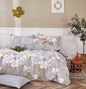 Magnolia 100% Cotton Bedding Set: Duvet Cover + Pillow Shams (or + Both Pillow Shams and Pillowcases)